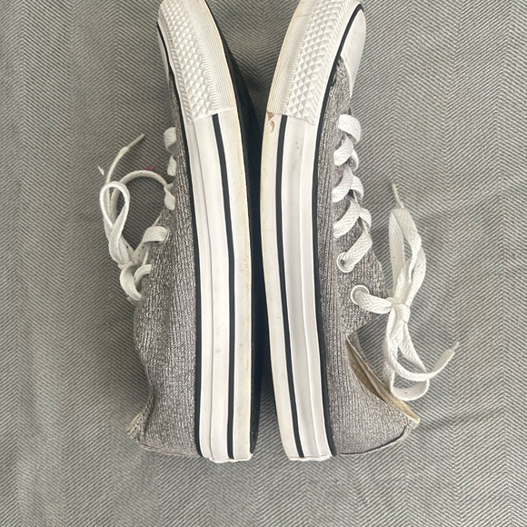 Converse All Star Canvas women's Silver size 7 (24 cm) low top - Picture 5 of 8